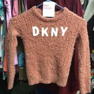 6x dkny sweater furry